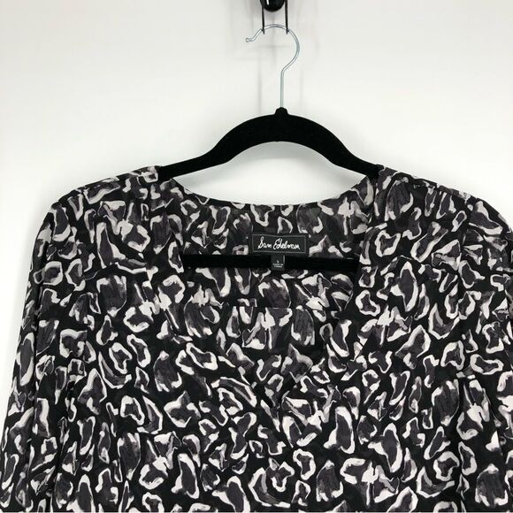 SAM EDELMAN Womens Abstract Slouchy Going Gray-zy Blouse Size Small - Picture 3 of 9